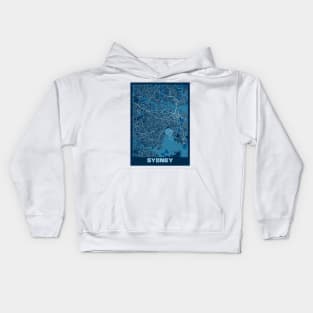 Sydney - Australia Peace City Map Kids Hoodie